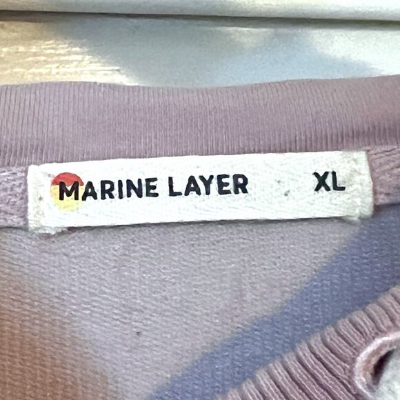 Marine Layer Cropped Hoodie Women's XL Dusty Mauve Lilac Drawstring Soft Girl - Picture 4 of 7